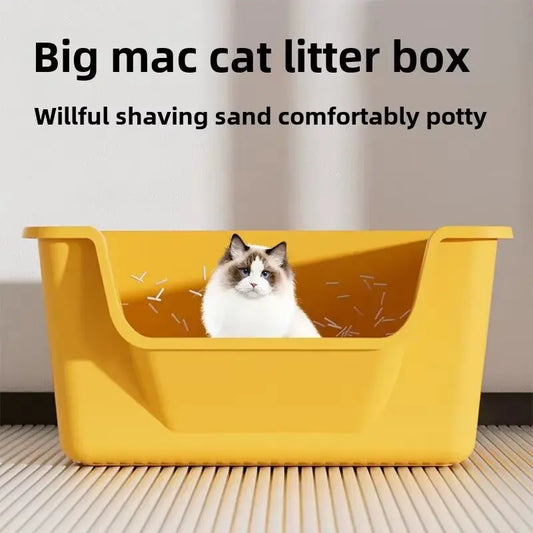 Pawjoy Large Semi-Closed Cat Litter Box π± β anti-splash design with spacious comfort for cats, keeping your home clean and tidy.