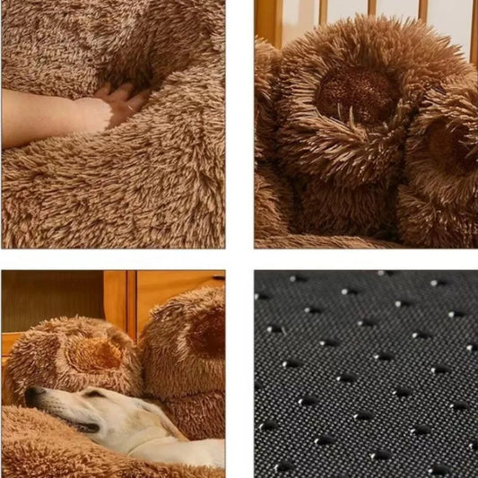 Paw pet plush nest cross-border creative cute bear paw dog nest cat nest pet supplies warm four seasons universal