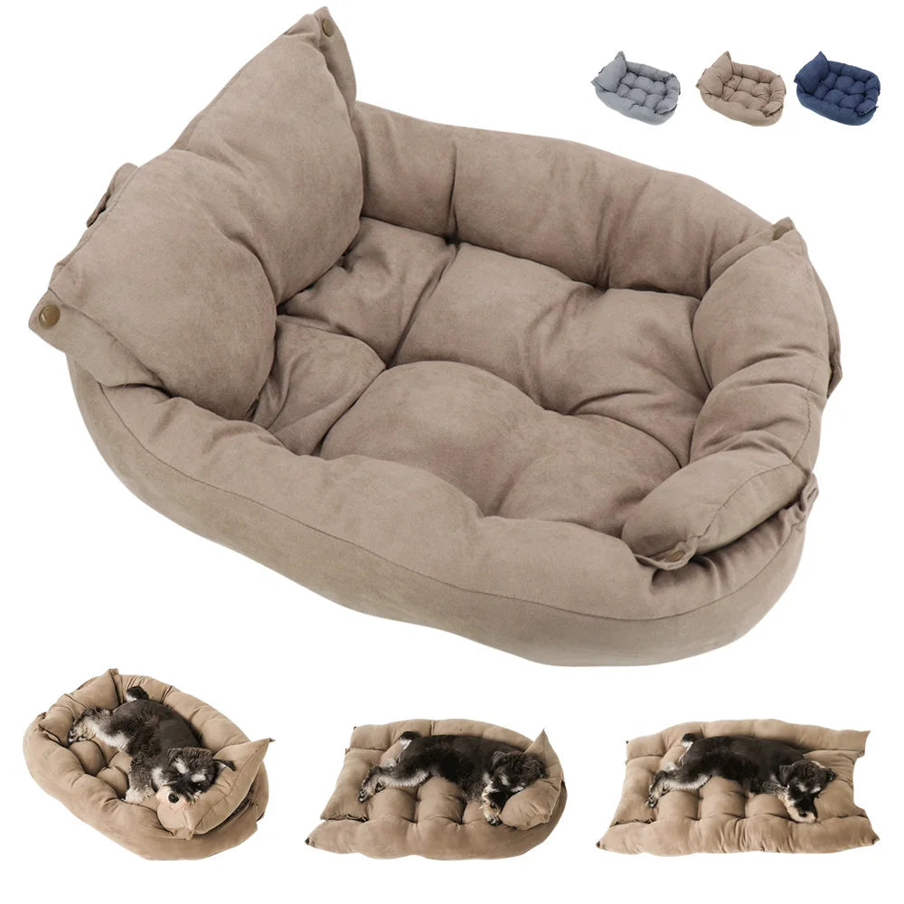 "Pawjoy"Multifunction Dog Bed Mat 3 IN 1 Dogs Cat Sleeping Bed Sofa Warm Winter Puppy Kitten Nest Kennel Soft Pet Cushion For Dogs Cats