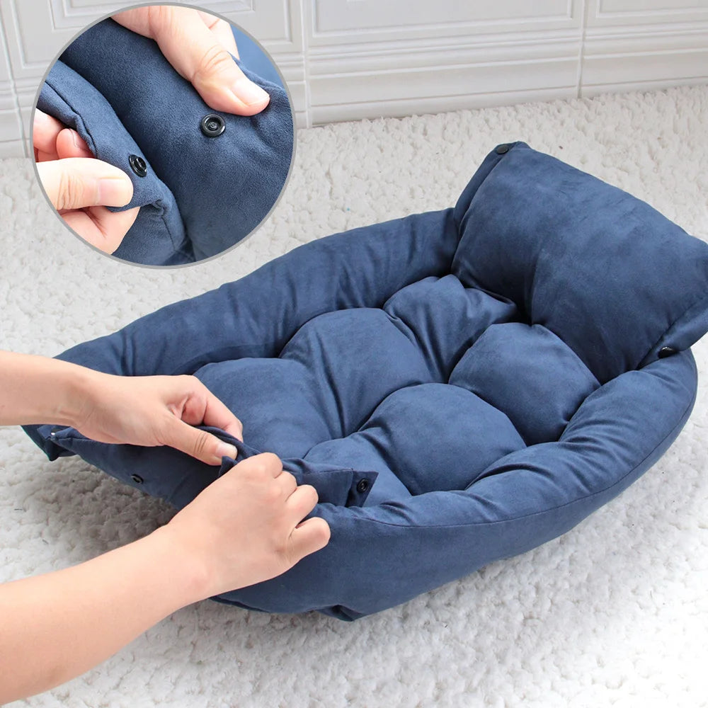 "Pawjoy"Multifunction Dog Bed Mat 3 IN 1 Dogs Cat Sleeping Bed Sofa Warm Winter Puppy Kitten Nest Kennel Soft Pet Cushion For Dogs Cats