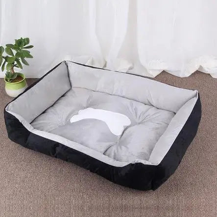 "Pawjoy" Large Pet House Dog Bed Cat Mat Long Plush Deep Sleeping Warm Soft Small Dog Cushion Calm Beds for Puppy