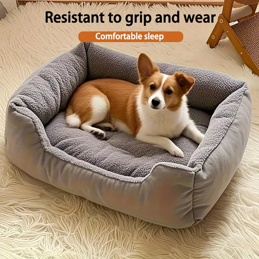 Pawjoy Cozy Pet Nest 🐾✨ — all-season comfort with ultra-soft warmth for deep, restful sleep.