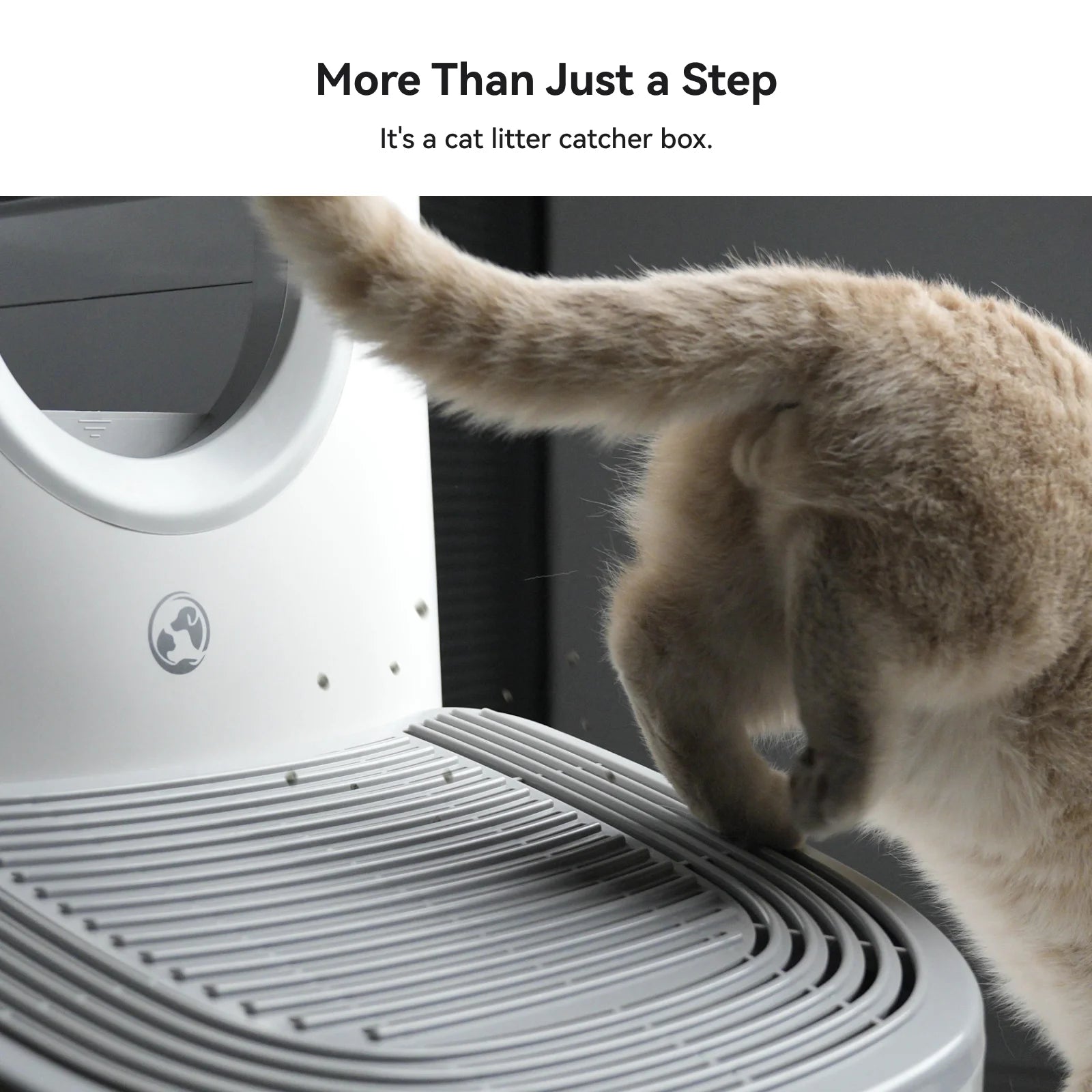 "Pawjoy"3-in-1 Cat Stepper for Self-Cleaning Litter Box, Trapping Litter & Storage Tray with Non-Slip Ramp for furoomate
