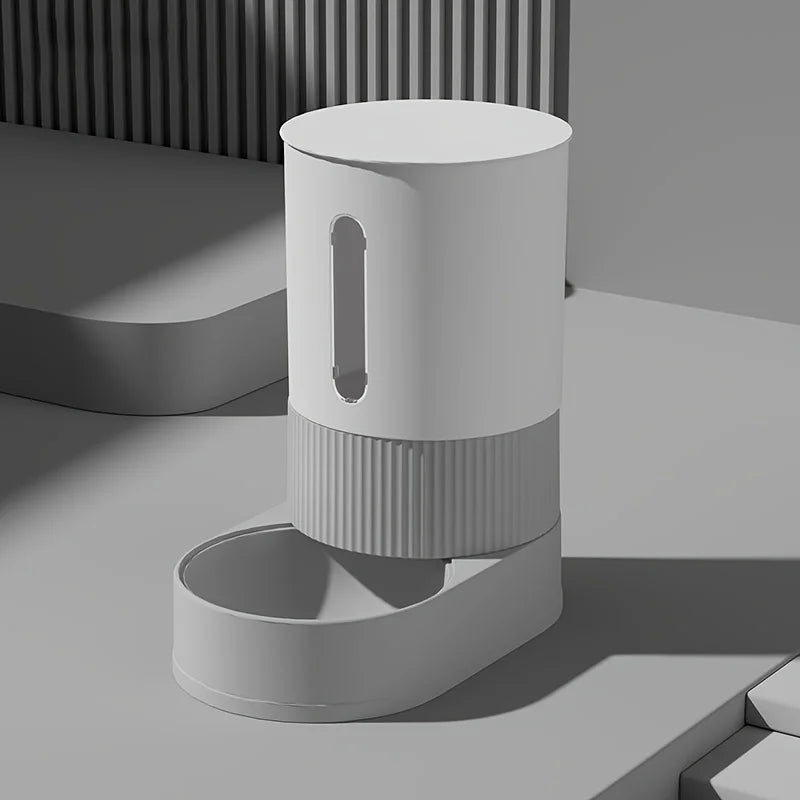 "Pawjoy"Large Capacity Cat Feeder Automatic Cat Water Dispenser Cat Food Bowl Gravity Food Storage Container for Cats Dogs Pet Supplies