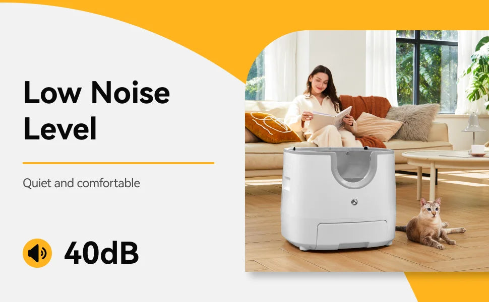 "Pawjoy"Self-Cleaning Cat Litter Box Open-Top Design with Advanced Safety Sensors Extra Large Capacity for Multi-Cat Homes Hassle-Free