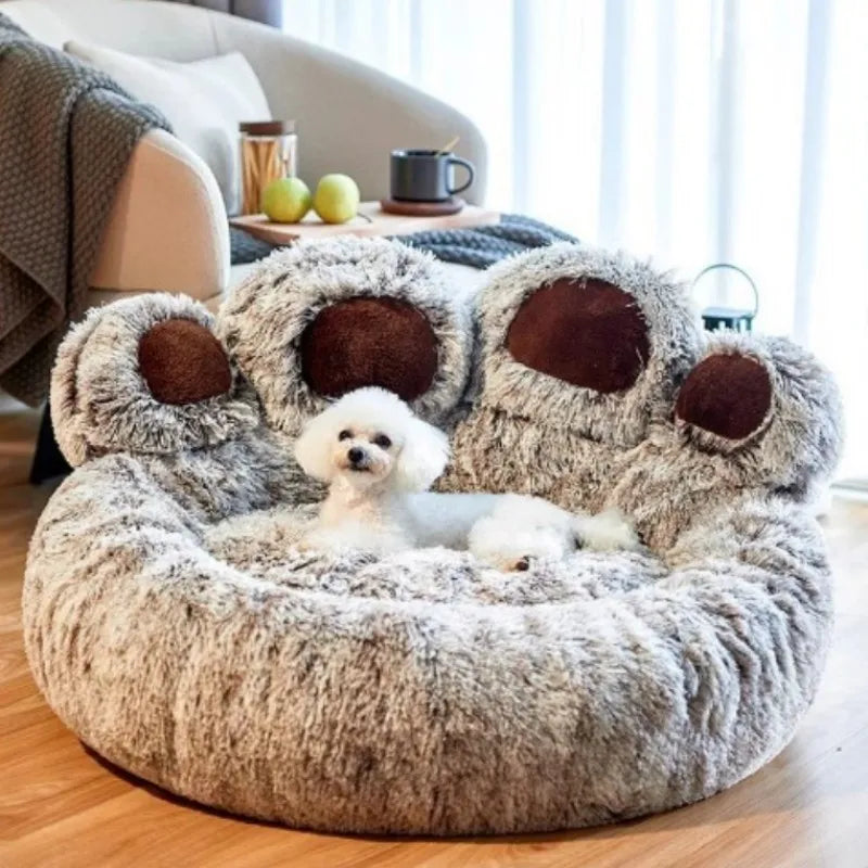 Paw pet plush nest cross-border creative cute bear paw dog nest cat nest pet supplies warm four seasons universal