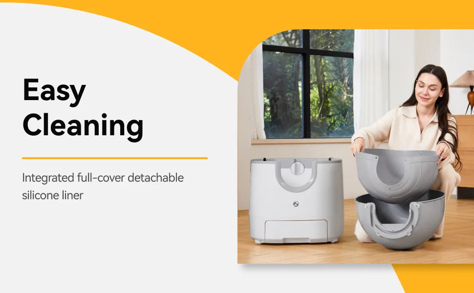 "Pawjoy"Self-Cleaning Cat Litter Box Open-Top Design with Advanced Safety Sensors Extra Large Capacity for Multi-Cat Homes Hassle-Free