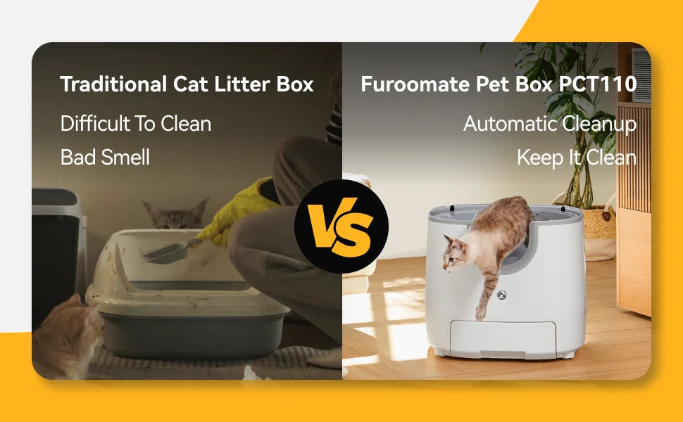 "Pawjoy"Self-Cleaning Cat Litter Box Open-Top Design with Advanced Safety Sensors Extra Large Capacity for Multi-Cat Homes Hassle-Free