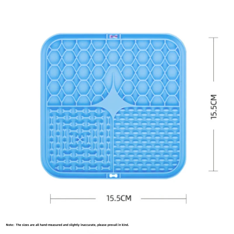 "Pawjoy"Pet Lick Silicone Mat Dogs Pet Slow Food Plate for Dog Bathing Distraction Silicone Dog Sucker Food Training Dog Feeder Supplies