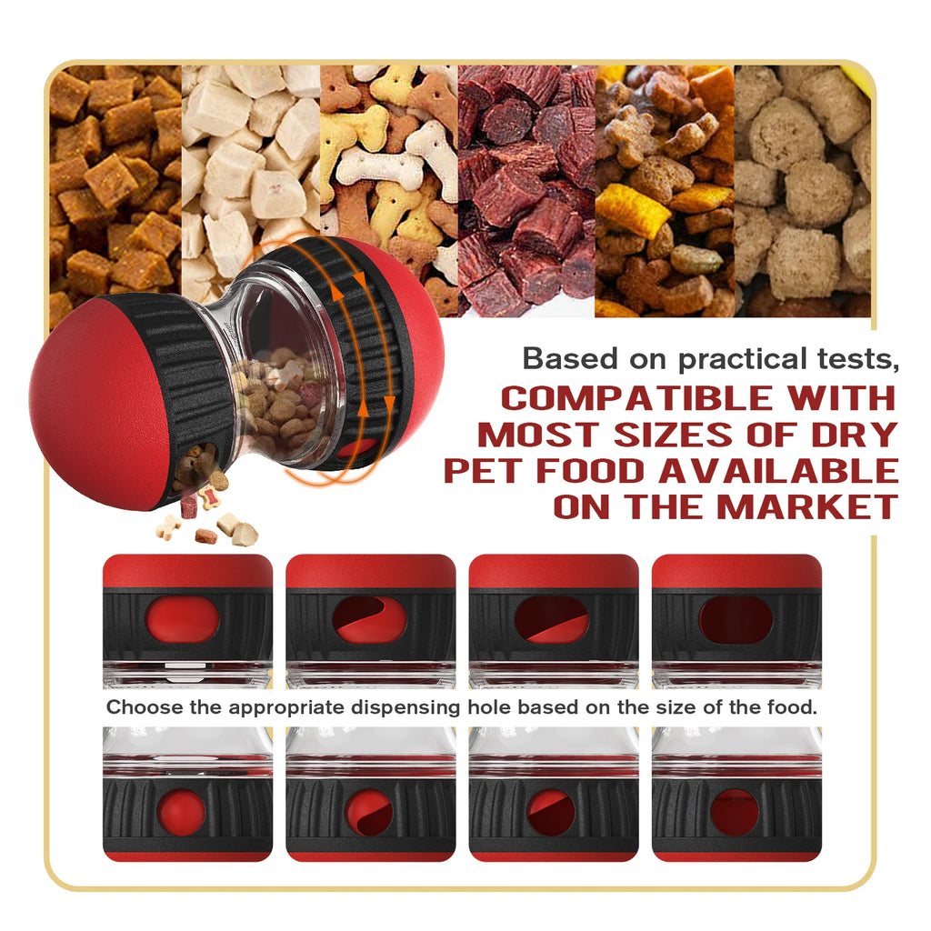 "Pawjoy"Treat Enrichment Pet Toys Slow Feeder Ball Food Dispensing Puppy Toy for Small Medium Dogs Irregular Rolling Design Dog Toys