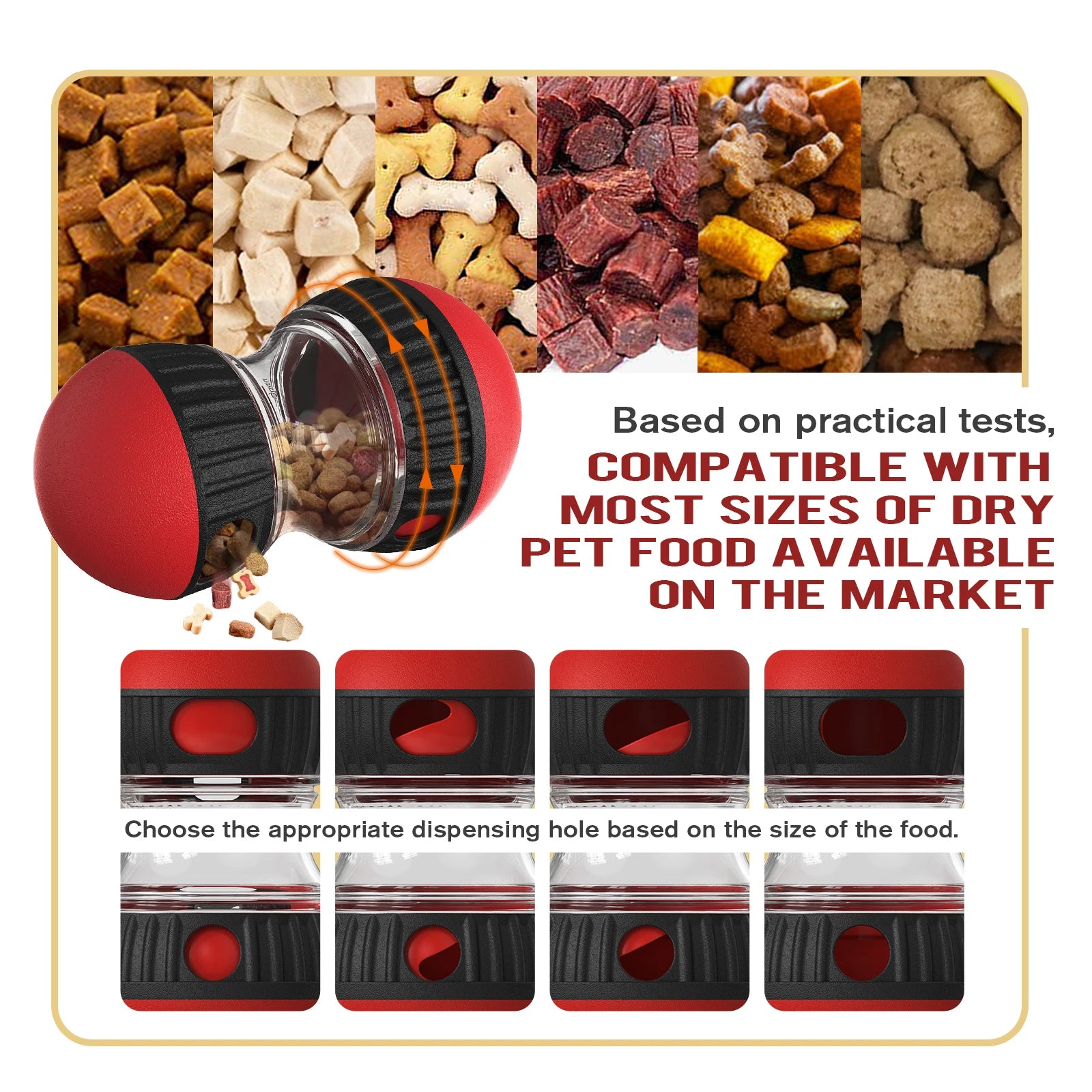 "Pawjoy"Treat Enrichment Pet Toys Slow Feeder Ball Food Dispensing Puppy Toy for Small Medium Dogs Irregular Rolling Design Dog Toys