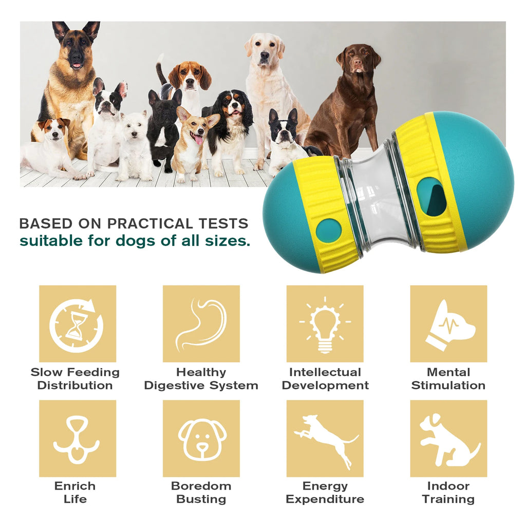 "Pawjoy"Treat Enrichment Pet Toys Slow Feeder Ball Food Dispensing Puppy Toy for Small Medium Dogs Irregular Rolling Design Dog Toys