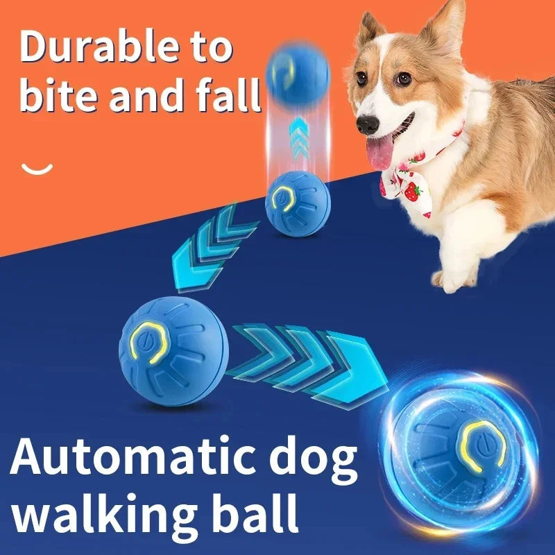 "Pawjoy"Smart Dog Toy Ball Electronic Interactive Pet Toy Moving Ball USB Automatic Moving Bouncing for Puppy Christmas gift Cat Product