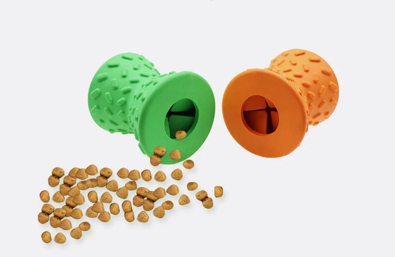 "Pawjoy"Rubber Durable Dog Chew Toys Interactive Pet Leaking Food Toys for Small Large Dogs Bite Resistant Puppy Tooth Cleaning Toy