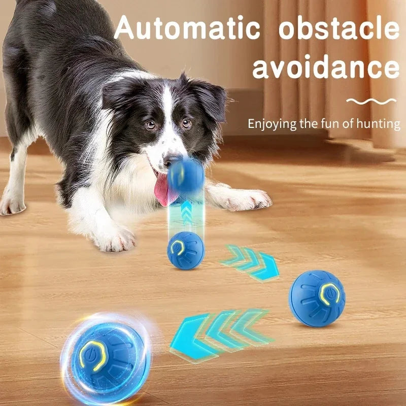 "Pawjoy"Smart Dog Toy Ball Electronic Interactive Pet Toy Moving Ball USB Automatic Moving Bouncing for Puppy Christmas gift Cat Product