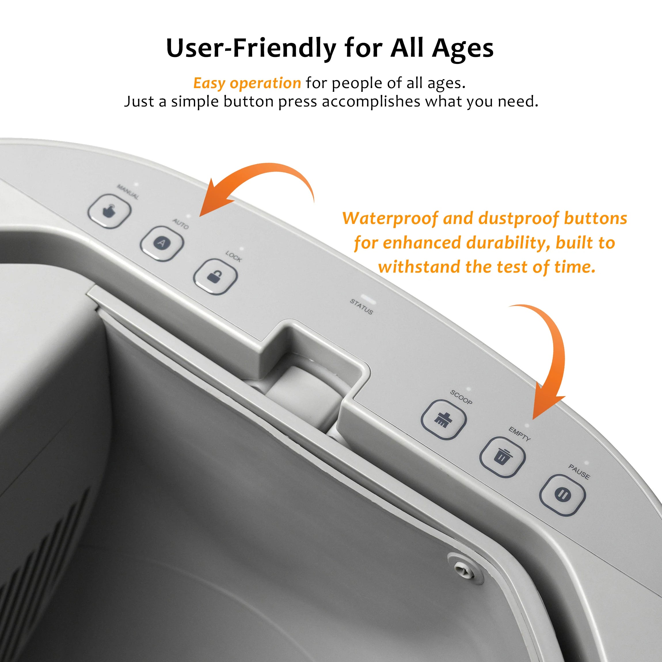 "Pawjoy"Self-Cleaning Cat Litter Box Open-Top Design with Advanced Safety Sensors Extra Large Capacity for Multi-Cat Homes Hassle-Free