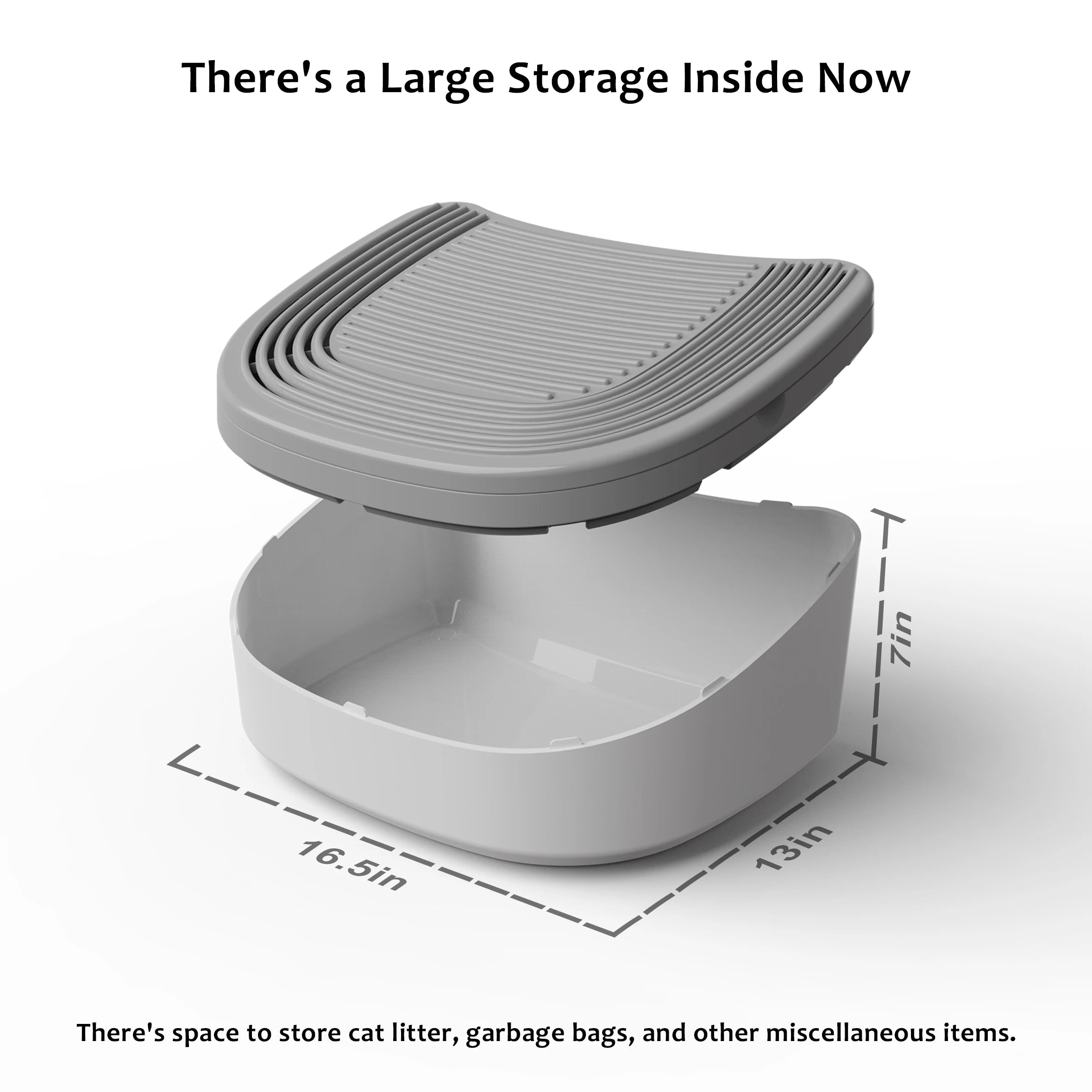 "Pawjoy"3-in-1 Cat Stepper for Self-Cleaning Litter Box, Trapping Litter & Storage Tray with Non-Slip Ramp for furoomate