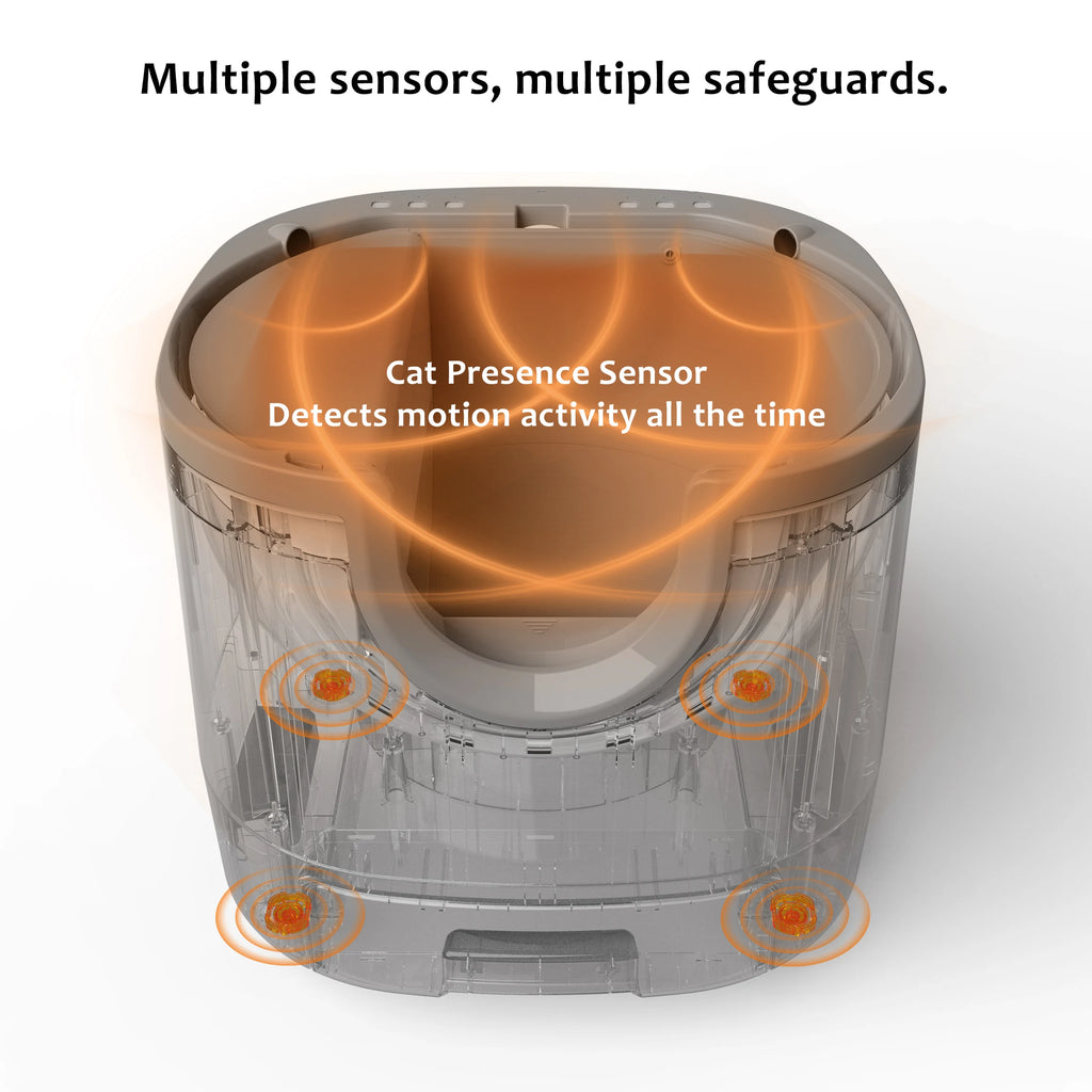 "Pawjoy"Self-Cleaning Cat Litter Box Open-Top Design with Advanced Safety Sensors Extra Large Capacity for Multi-Cat Homes Hassle-Free