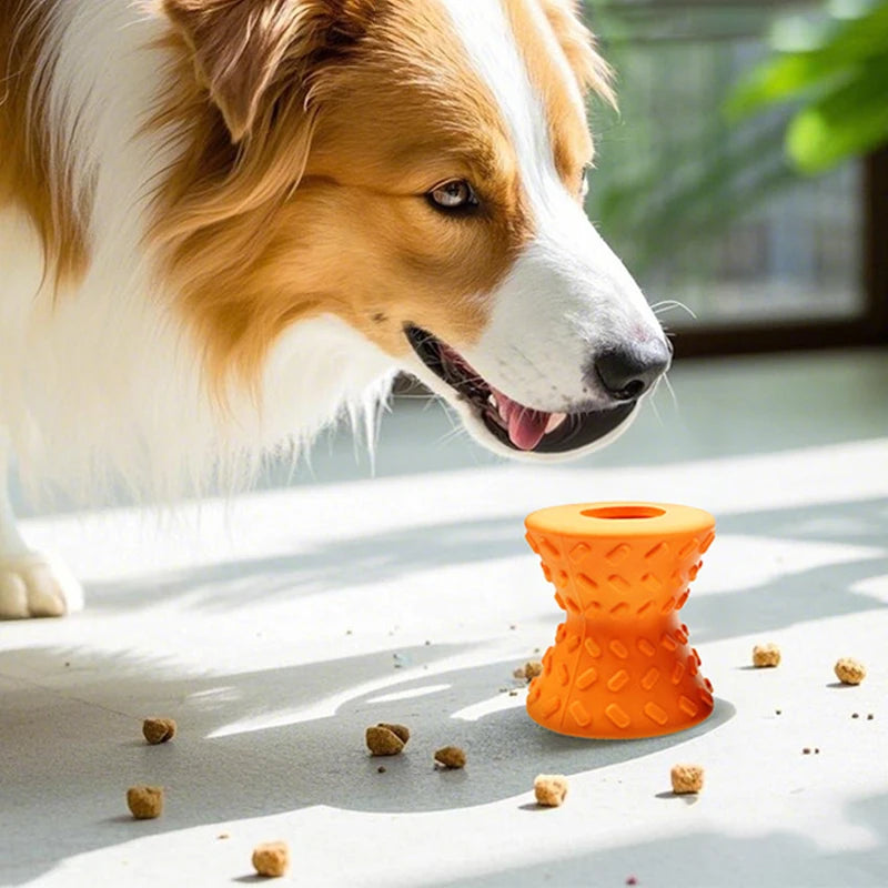 "Pawjoy"Rubber Durable Dog Chew Toys Interactive Pet Leaking Food Toys for Small Large Dogs Bite Resistant Puppy Tooth Cleaning Toy