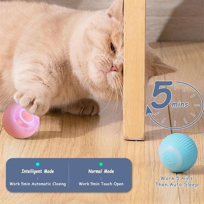 "Pawjoy"Smart Dog Toy Ball Electronic Interactive Pet Toy Moving Ball USB Automatic Moving Bouncing for Puppy Christmas gift Cat Product
