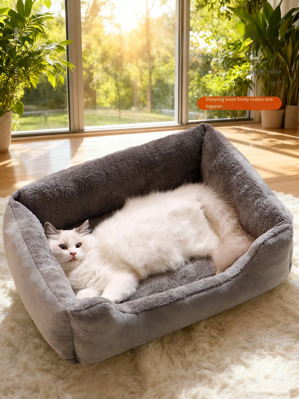 "Pawjoy"Dog Nest, Four Seasons Universal, Winter Warmth, Cat Nest, Dog Bed, Dog Cage Cushion, Sofa, Pet Nest, Cat Bed