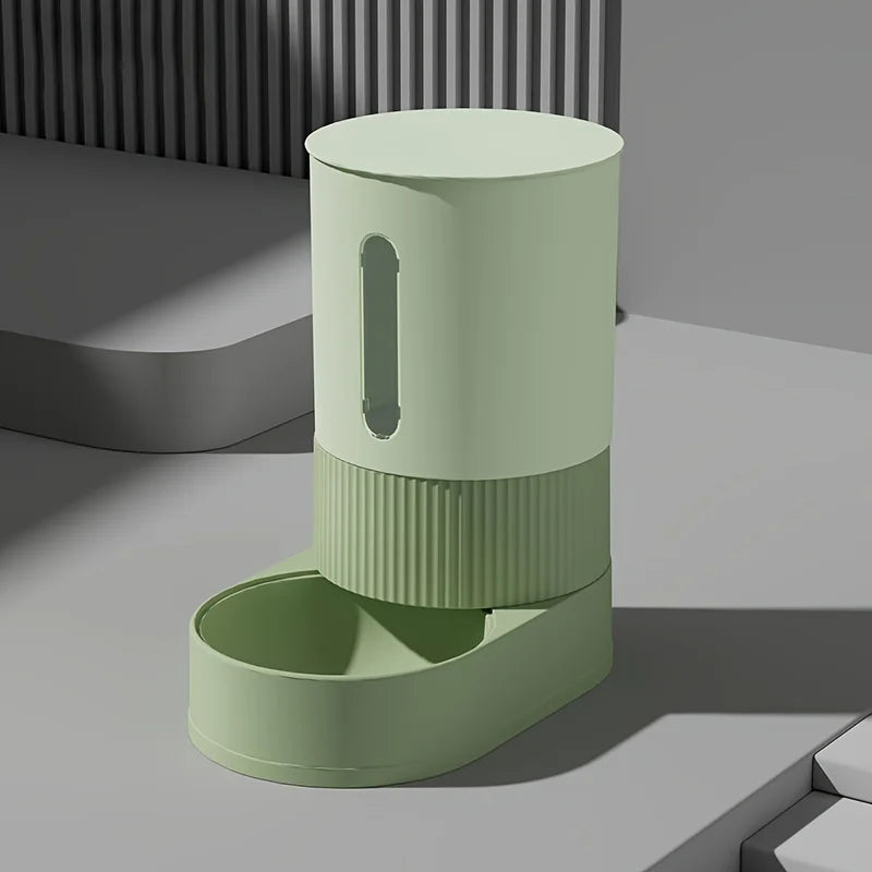 "Pawjoy"Large Capacity Cat Feeder Automatic Cat Water Dispenser Cat Food Bowl Gravity Food Storage Container for Cats Dogs Pet Supplies