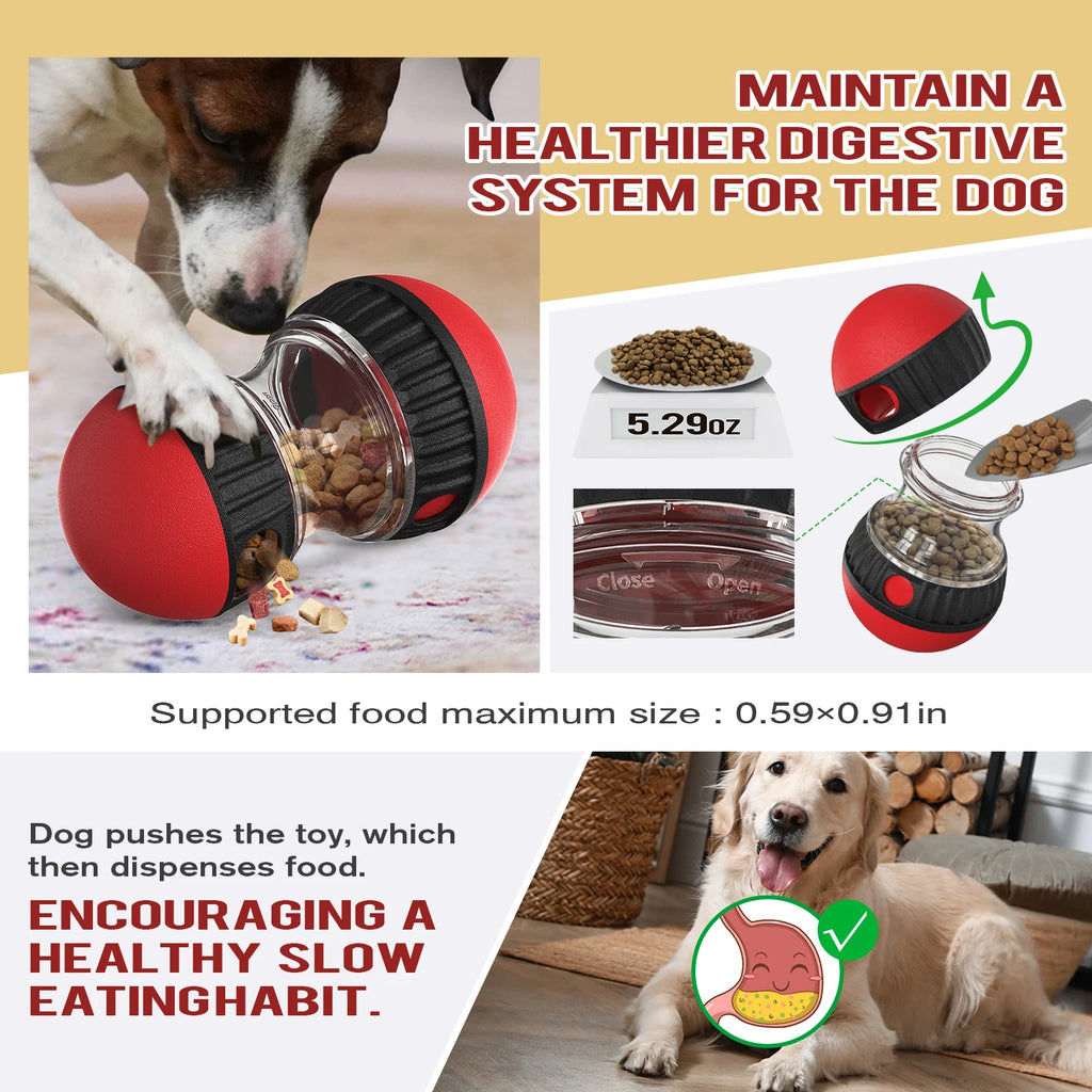"Pawjoy"Treat Enrichment Pet Toys Slow Feeder Ball Food Dispensing Puppy Toy for Small Medium Dogs Irregular Rolling Design Dog Toys