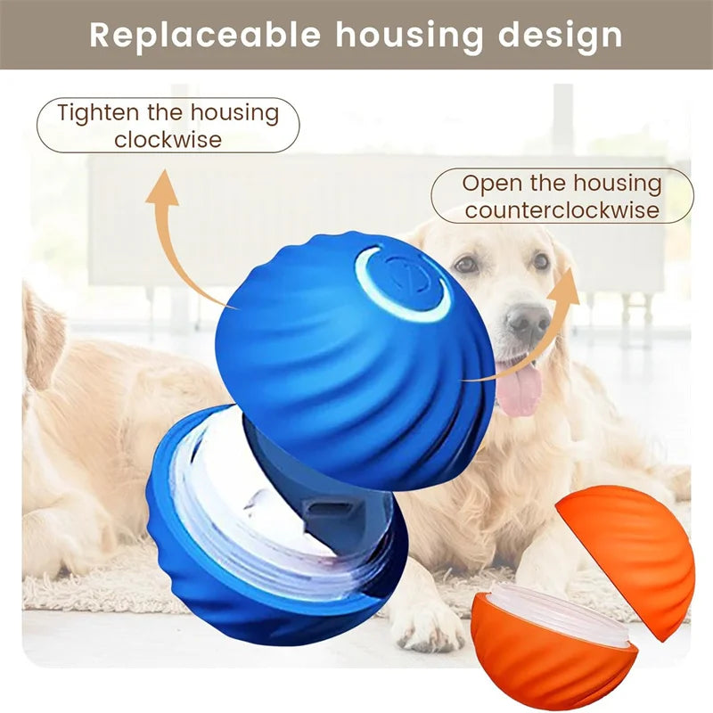 "Pawjoy"Smart Dog Toy Ball Electronic Interactive Pet Toy Moving Ball USB Automatic Moving Bouncing for Puppy Christmas gift Cat Product